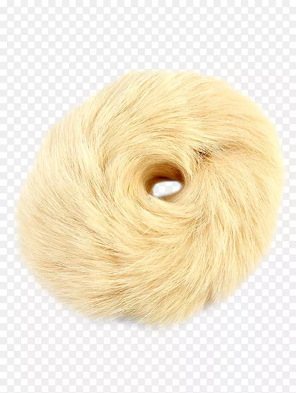 毛皮毛米黄色材料-头发
