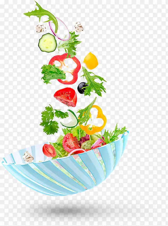 花卉设计碗蔬菜沙拉食品-蔬菜