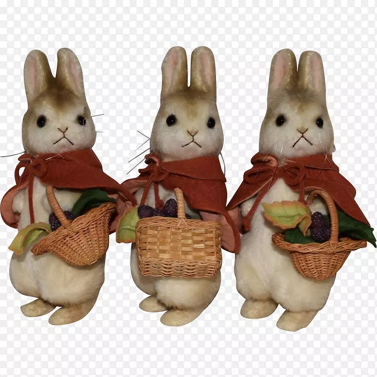 家养兔子的故事，小兔子彼得兔子的故事。约翰·赖特玩偶毛茸茸的兔子-兔子