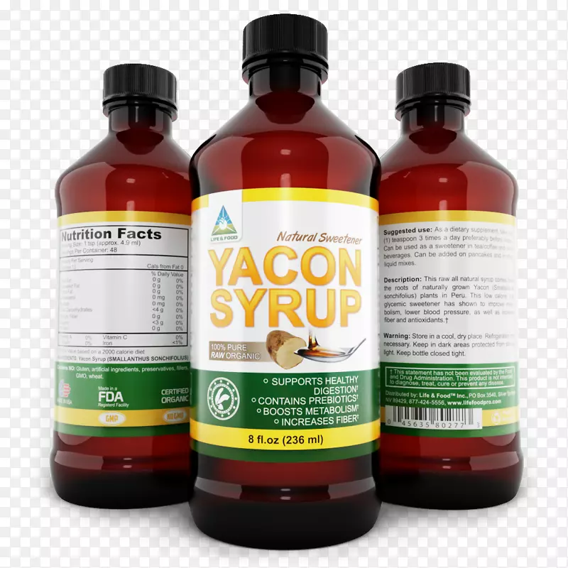 YACón糖浆瓶膳食补充剂-瓶