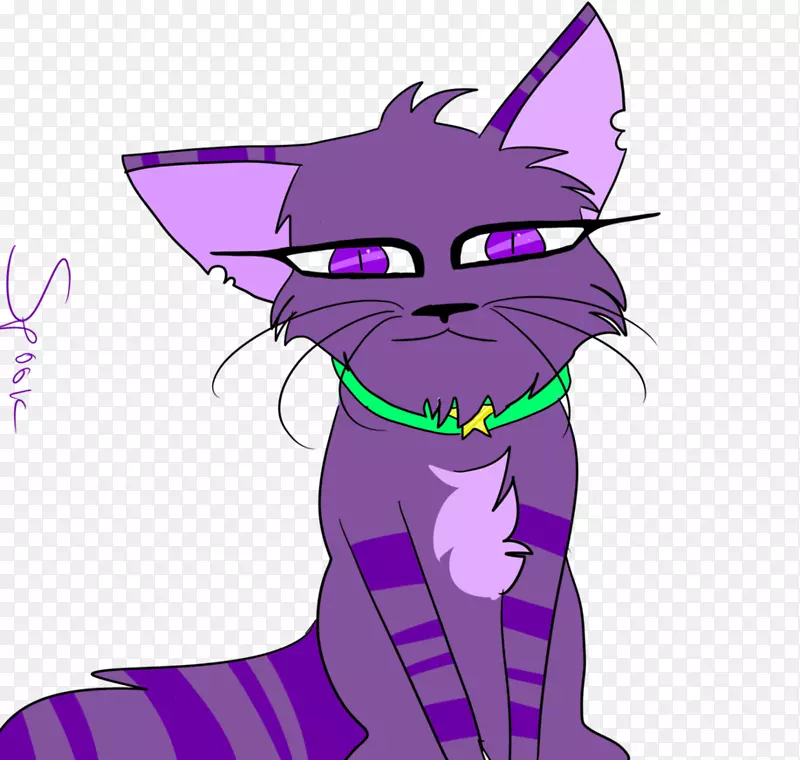 胡须，小猫，狗-紫色条纹