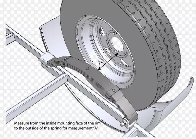 轮胎轮轴测量钢板弹簧船顶