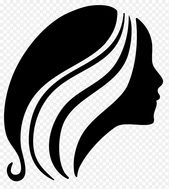 美容院人造头发整合标志-头发