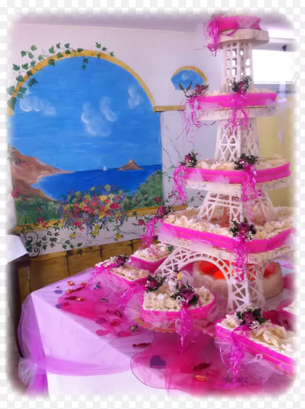 洋娃娃蛋糕装饰中心粉红m结婚仪式供应娃娃
