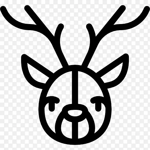 绘制驯鹿圣诞剪贴画-驯鹿