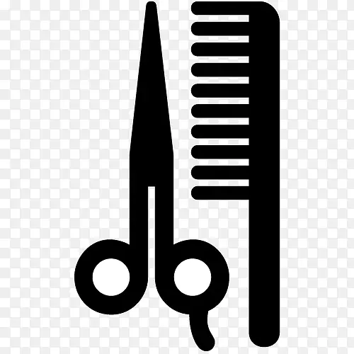 梳子美容师剪刀发型理发师剪刀