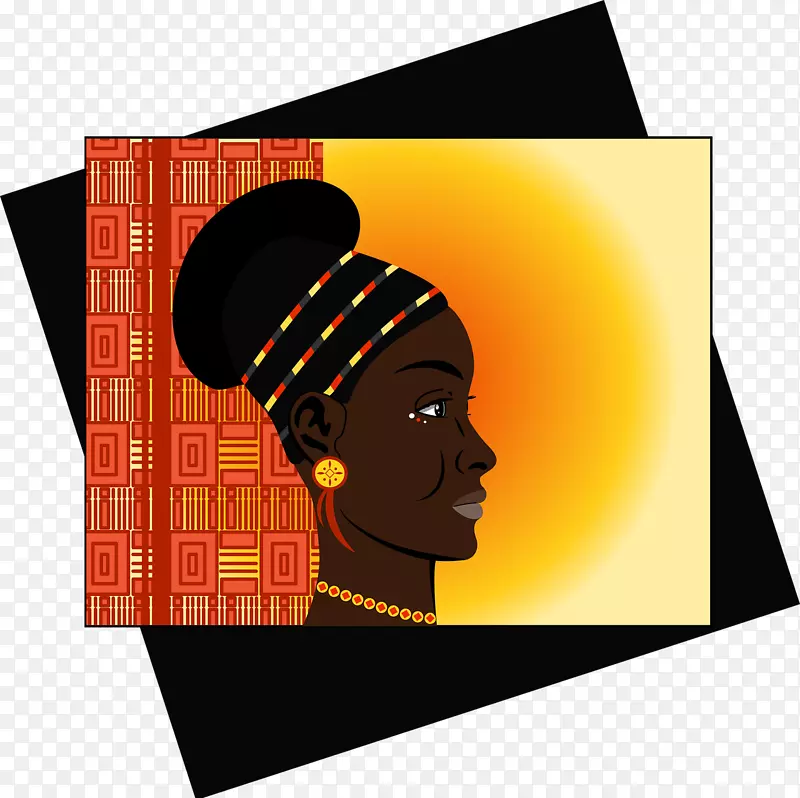 非洲画黑人-非洲