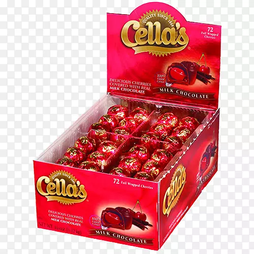 巧克力覆盖樱桃甜心细胞的糖果-巧克力