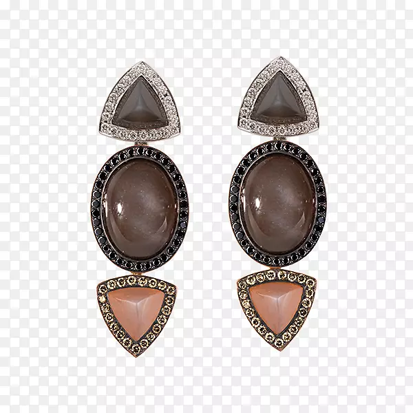 耳环Bhaktacur珠宝棕色宝石布达拉宫