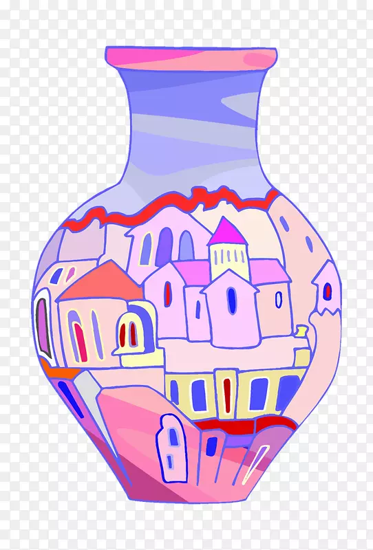 陶罐花瓶夹艺术花瓶