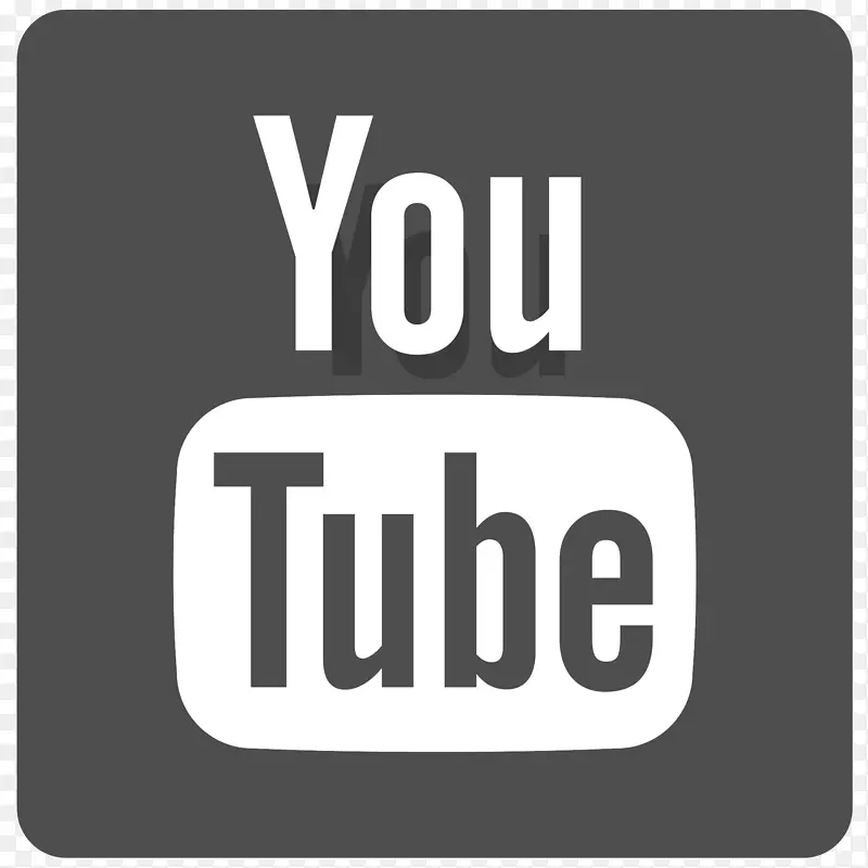 YouTube电脑图标标志灰度-YouTube