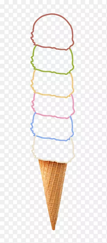 冰淇淋圆锥形晶圆冰淇淋店