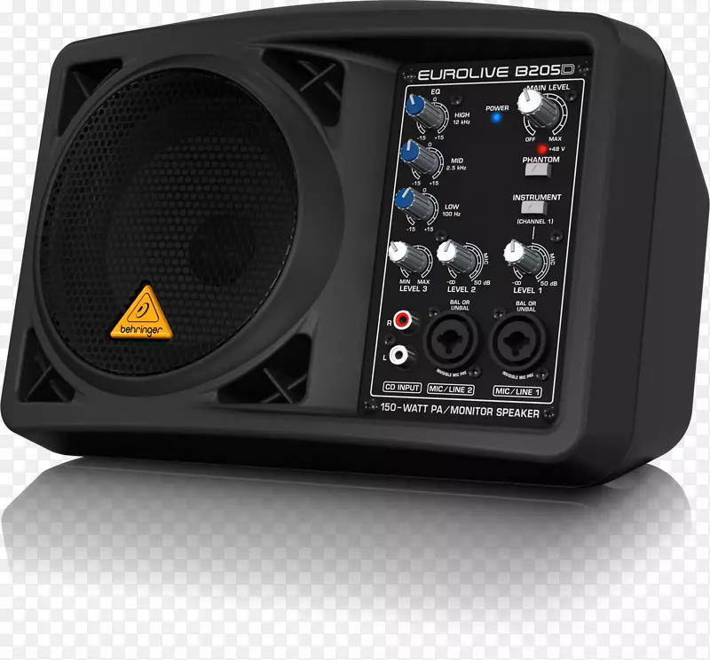 Behringer eurolive b2系列公共广播系统，扬声器供电的扬声器，音频