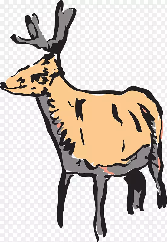 驯鹿麋鹿剪贴画-驯鹿