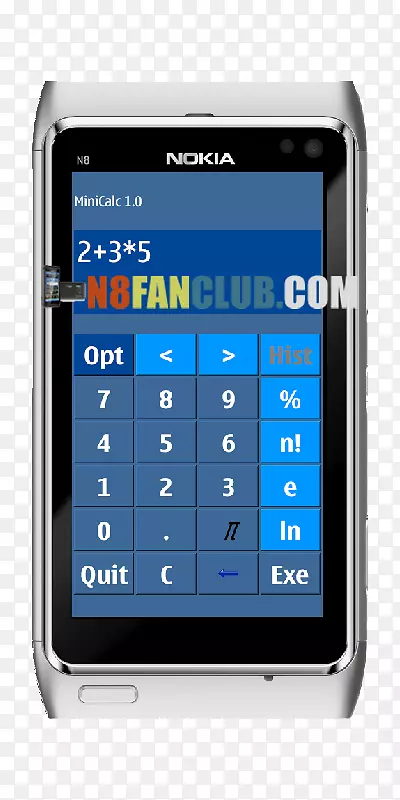 功能手机诺基亚n8 iphone 4索尼爱立信xperia弧科学计算器