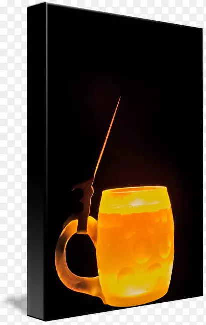 橙汁饮料静物摄影-冷啤酒