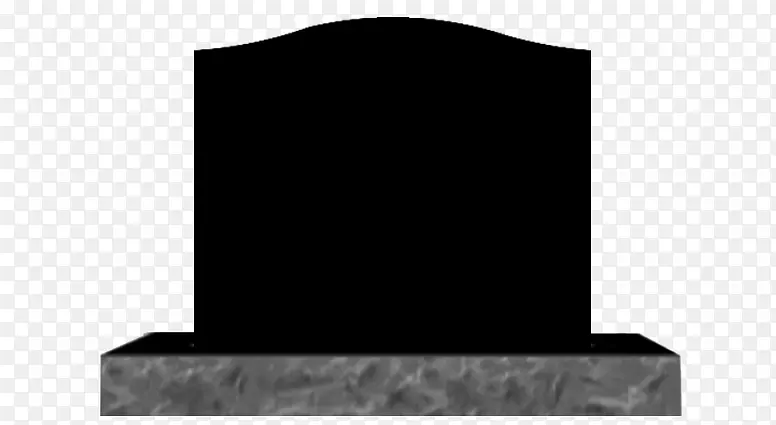 墓碑长方形黑色m英寸