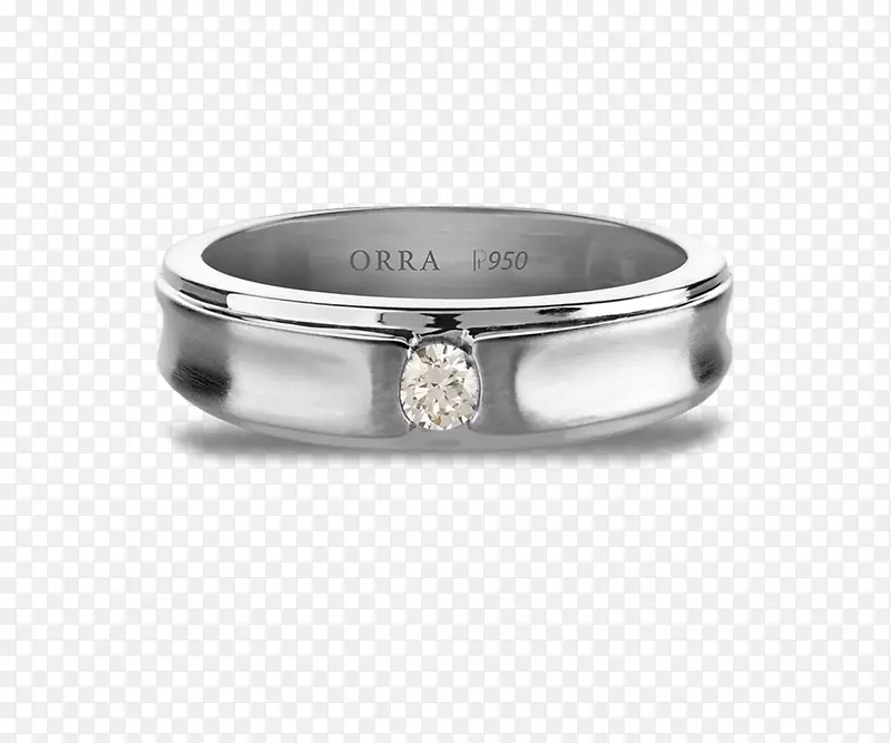 银结婚戒指钻石银