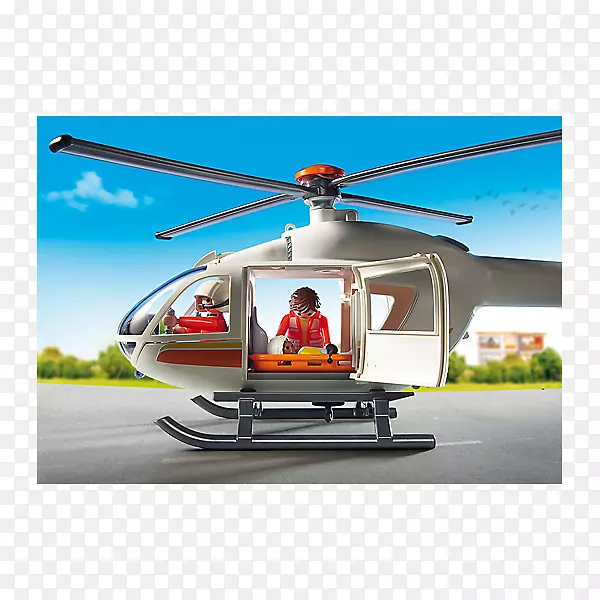 直升机玩具Playmobil航空医疗服务乐高市-直升机