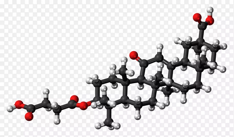 球棒模型卡苯诺酮前列腺素骨架配方甘草酸-甘草