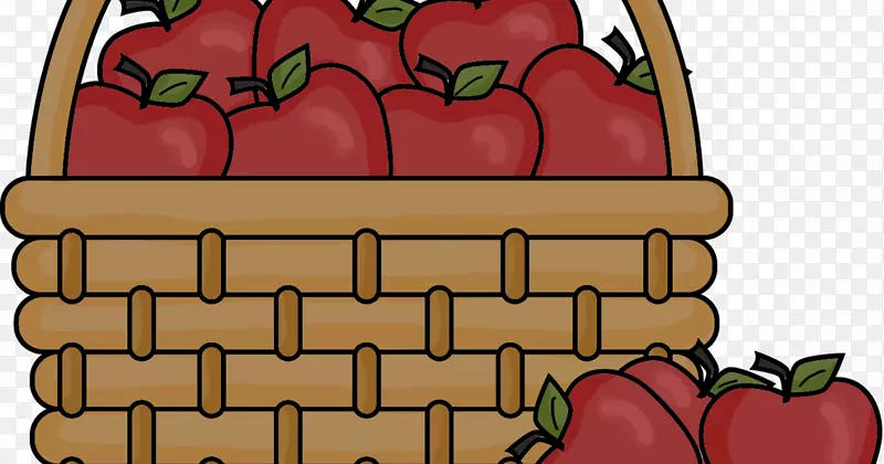 野餐篮子里的苹果夹艺术-苹果