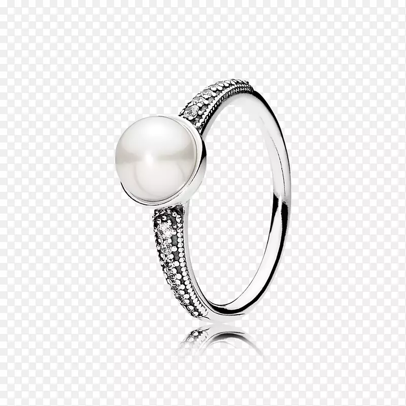 耳环潘多拉立方氧化锆珍珠环