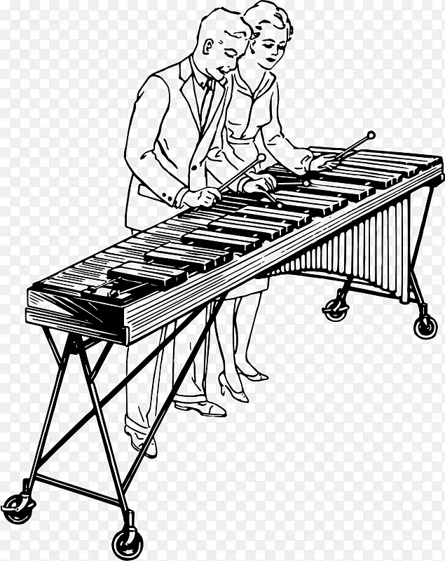 马林巴绘画乐器.木琴.乐器
