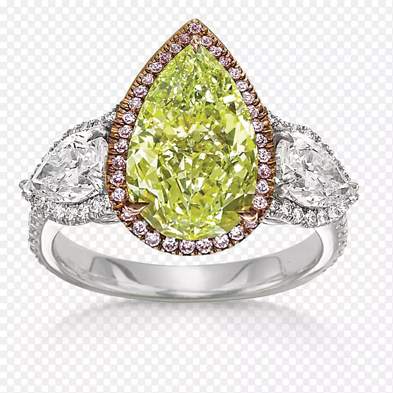 德累斯顿绿色钻石首饰.戒指
