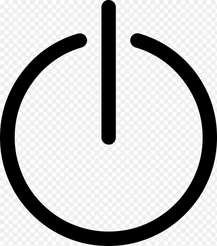 计算机图标电源符号按钮下载符号