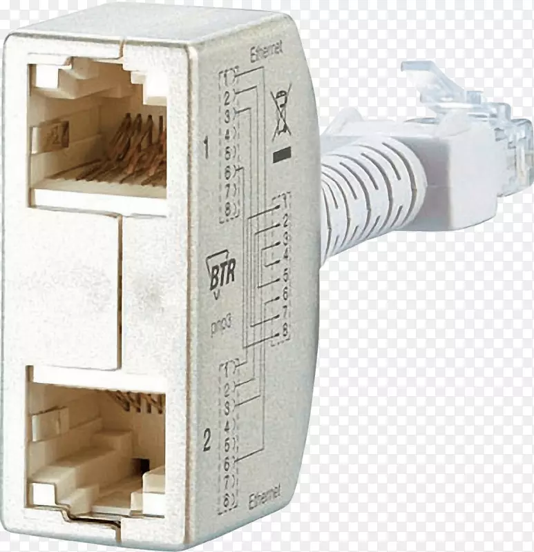 注册千斤顶第5类电缆分接式连接器补丁电缆以太网电缆