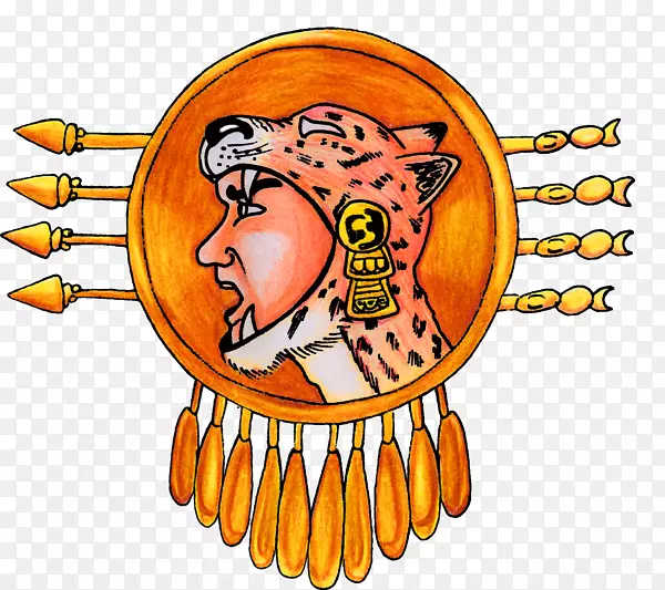 美洲虎战士画玛雅文明-美洲虎