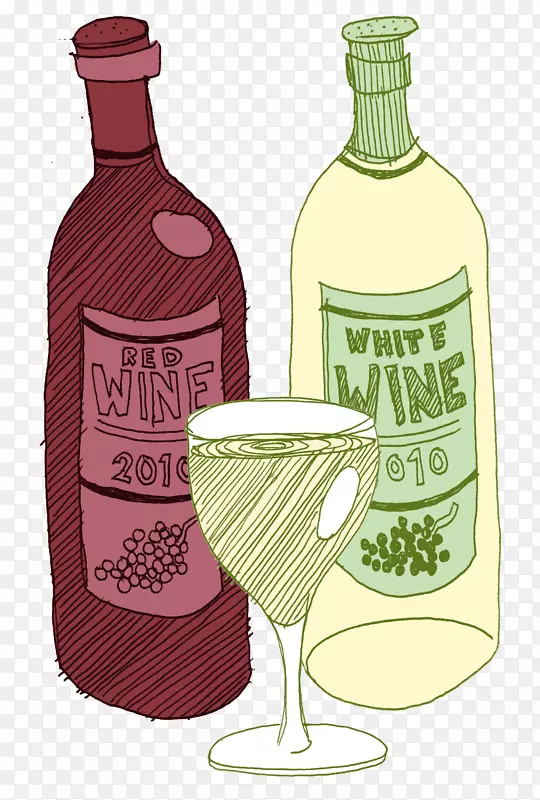 玻璃瓶利口酒白葡萄酒