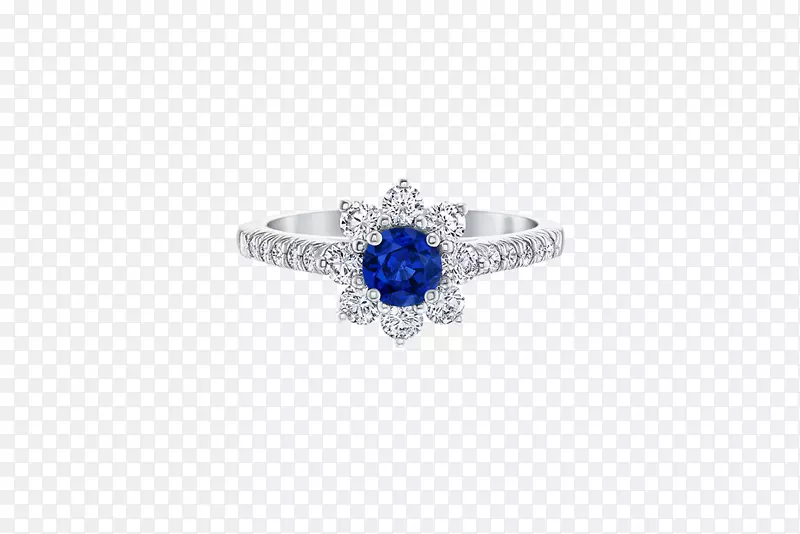 蓝宝石银身珠宝首饰设计-蓝宝石