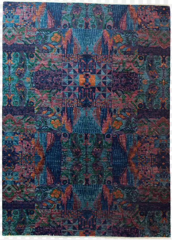 织锦地毯伊卡特对称结.地毯