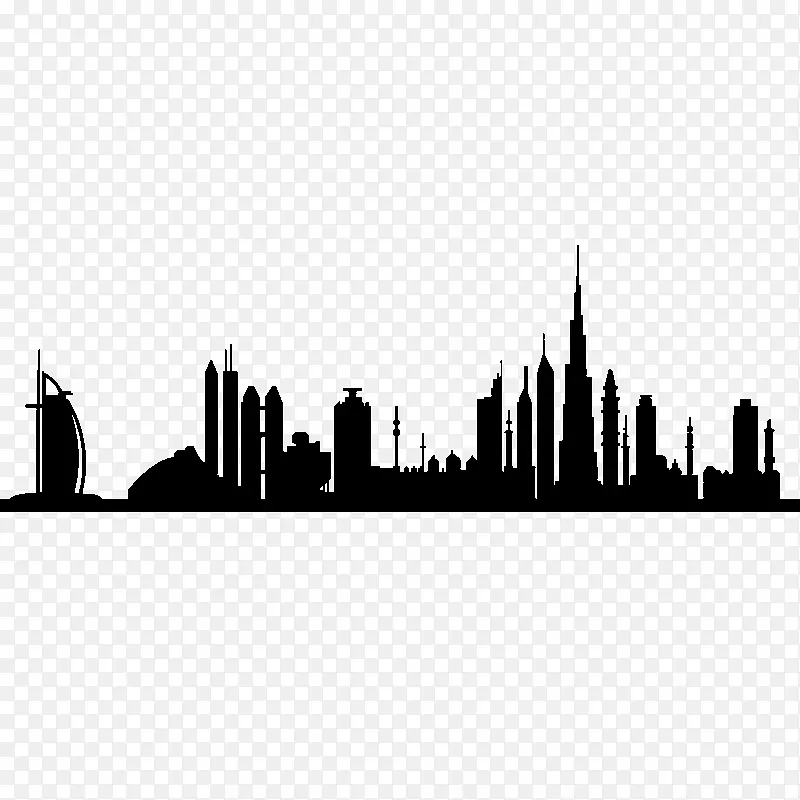 迪拜城市：天际线轮廓-迪拜天际线