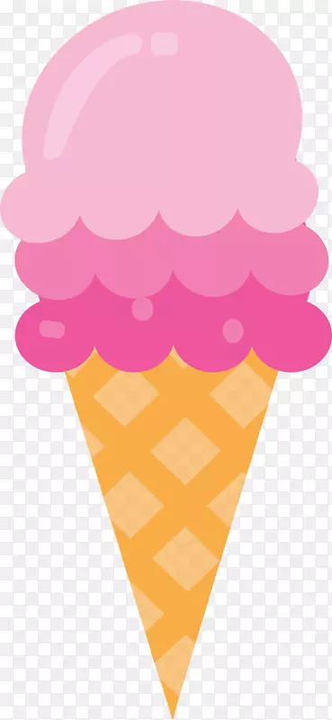 冰淇淋锥雪锥夹艺术-冰淇淋