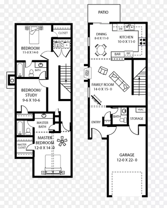 平面图，温克罗夫特山庄公寓，家具，2d几何模型.冷山庄公寓