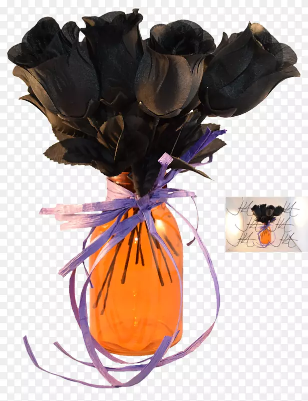 安达卢斯马黑色玫瑰紫色花瓶-紫色