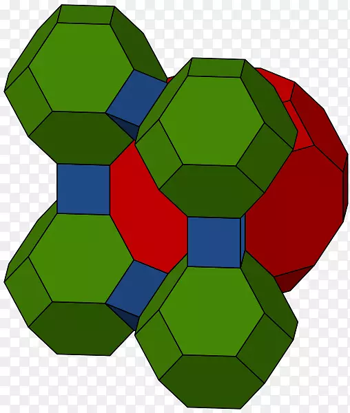 蜂窝截短八面体镶嵌夹艺术立方体