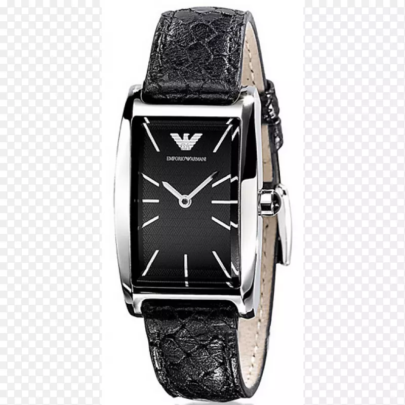手表阿玛尼黑色皮带时尚-手表