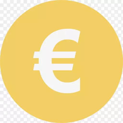 电脑图标欧元硬币欧元符号欧元