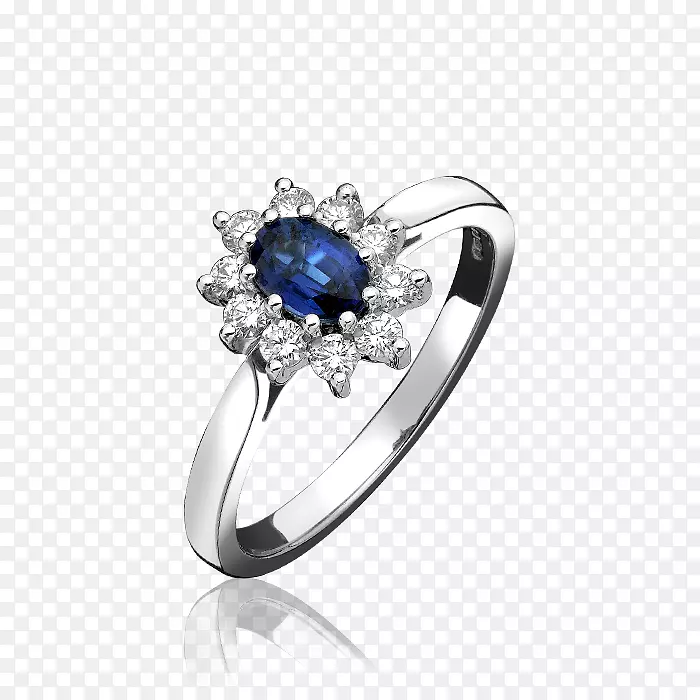 蓝宝石永恒戒指钻石结婚戒指-蓝宝石