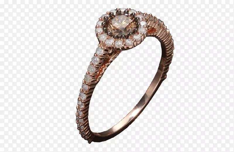 手镯体珠宝银制婚礼供应-棕色钻石