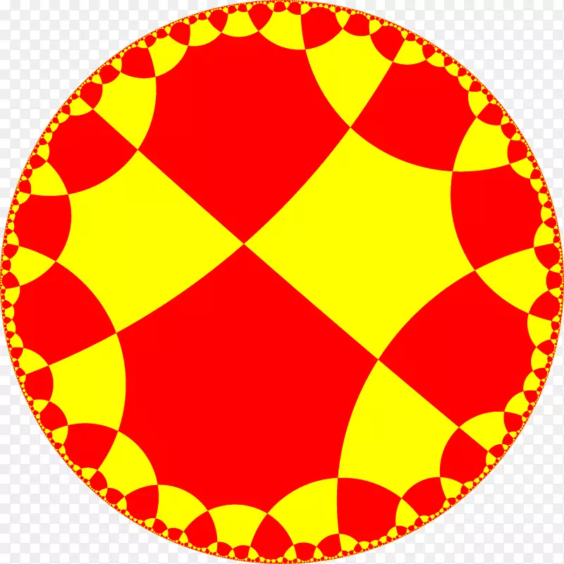 双曲平面schl fli符号圆中的镶嵌几何学对称均匀倾斜