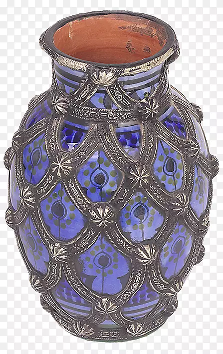 花瓶陶瓷钴蓝管花瓶