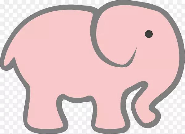 亚洲象非洲象画夹艺术-卡通大象情感