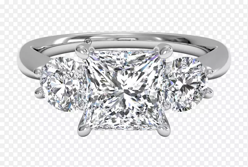 公主切割订婚戒指钻石切割针套-钻石