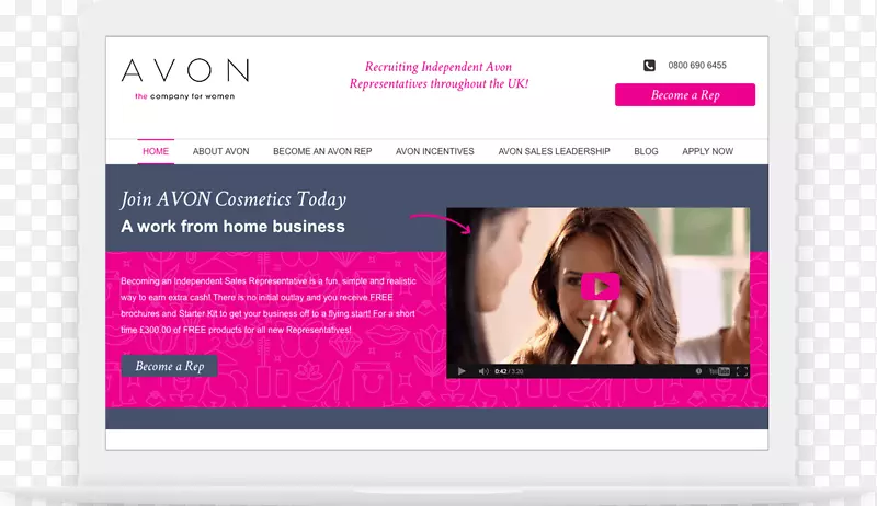网页展示粉红色m品牌广告-万维网