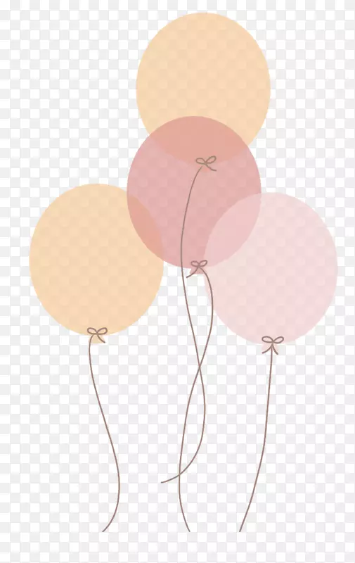 粉红色m形气球设计