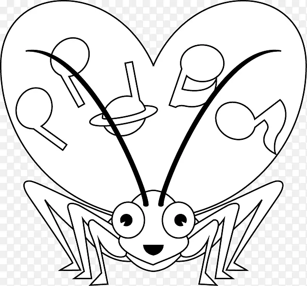 绘画动画剪辑艺术-蟋蟀昆虫